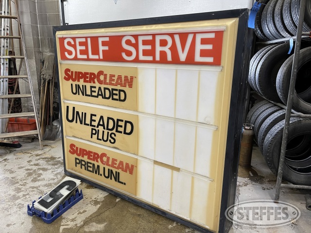 Self service gas station sign